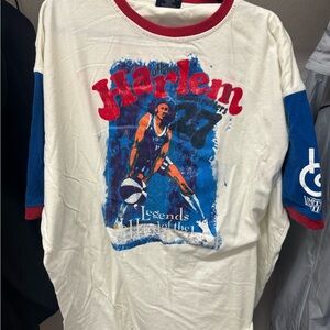 Harlem Legends Graphic T-Shirt - White and Blue